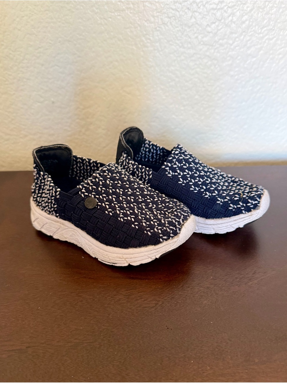 👟✨ Blue Mountain Woven Slip-On Sneakers | Toddler Size 9C